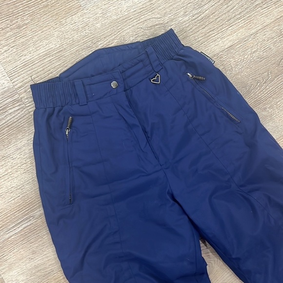Vintage Obermeyer Artic T Snow Pants (Navy) Retro Ski Pants High Waist women's 8 - Picture 5 of 14